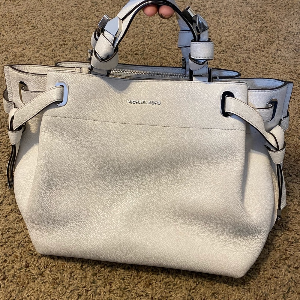 Michael Kors bag, Greta / white leather